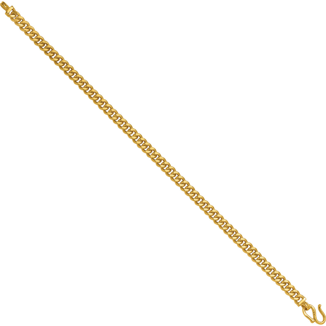 24K Pure Gold 5mm Solid Curb Chain 7.5 in. Bracelet - Image 4 of 5
