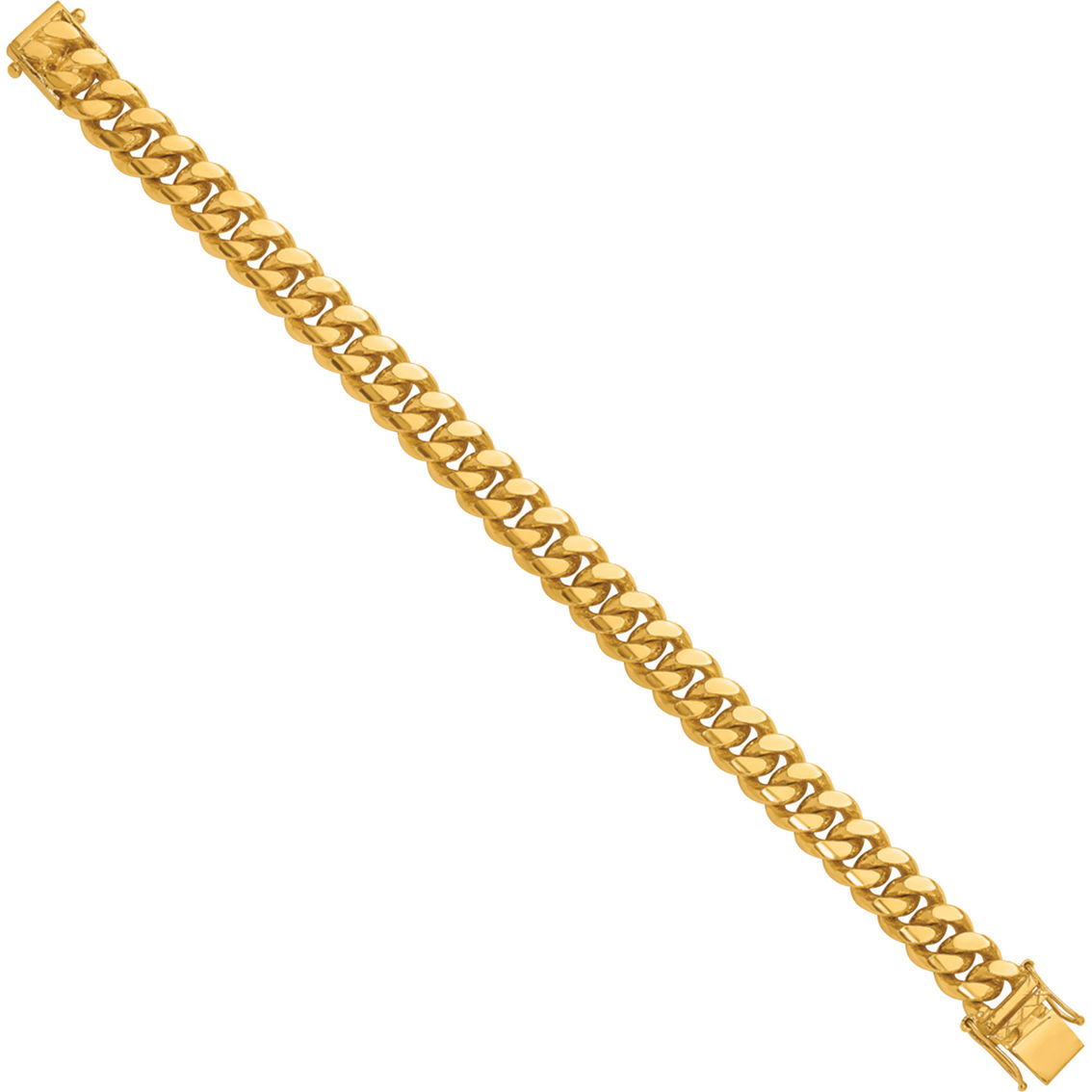 24K Pure Gold 24K Yellow Gold 12mm Solid Curb 8.5 in. Chain Bracelet - Image 3 of 5