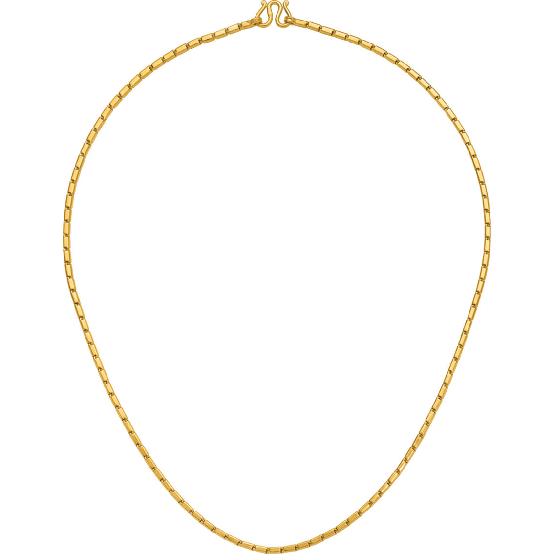 24K Pure Gold 24K Yellow Gold Solid Square 3mm Barrel Link 18 in. Chain - Image 3 of 5