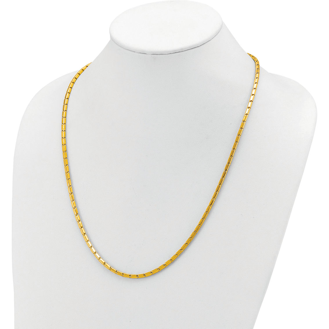 24K Pure Gold 24K Yellow Gold Solid Square 3mm Barrel Link 18 in. Chain - Image 4 of 5