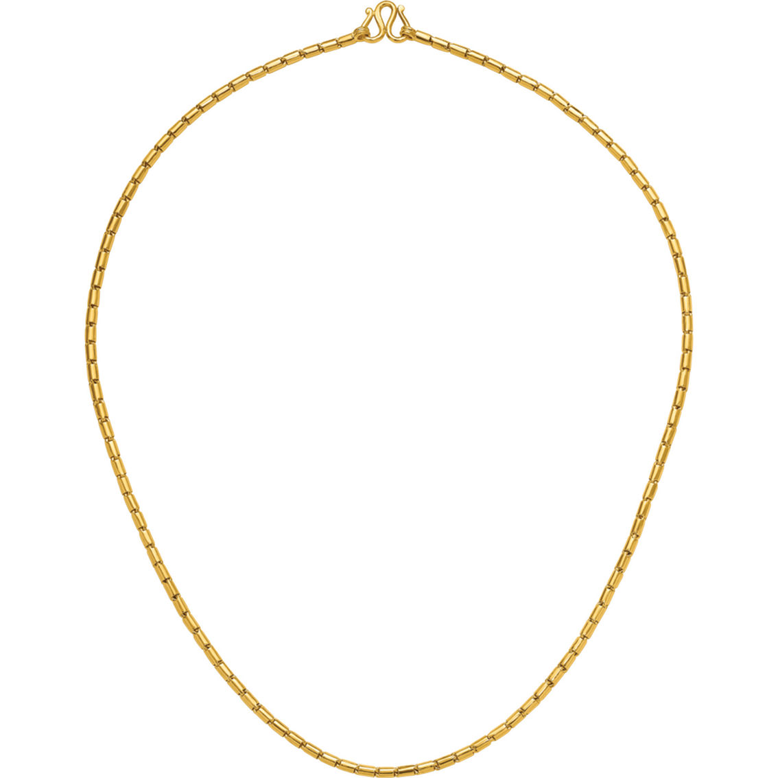 24K Pure Gold 24K Yellow Gold 3.2mm Solid Medium Round Barrel Link 18 in. Chain - Image 3 of 5