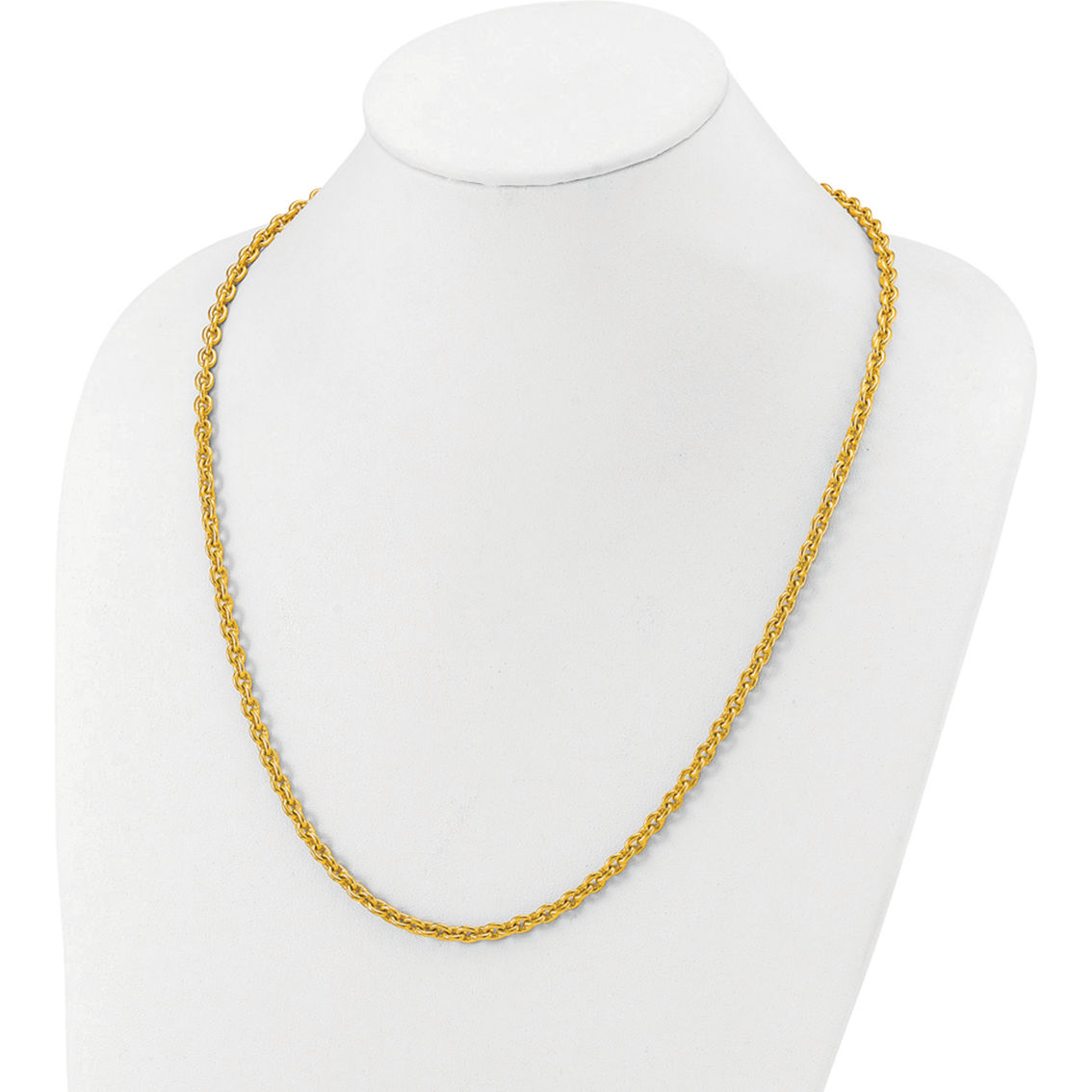 24K Pure Gold 24K Yellow Gold 5.4mm Solid Open Oval Link 20 in. Chain - Image 4 of 5