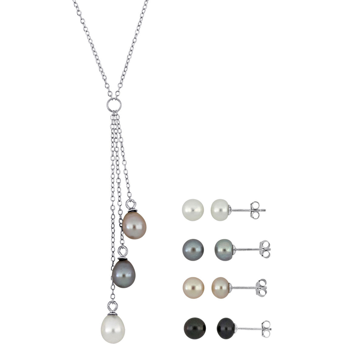 Sofia B. Sterling Silver Multicolor Cultured Freshwater Pearl 5 pc. Jewelry Set - Image 4 of 4