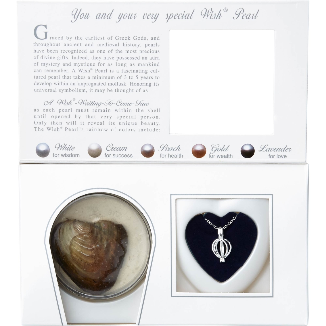 Sterling Silver Wish Pearl Heart Pendant - Image 2 of 3