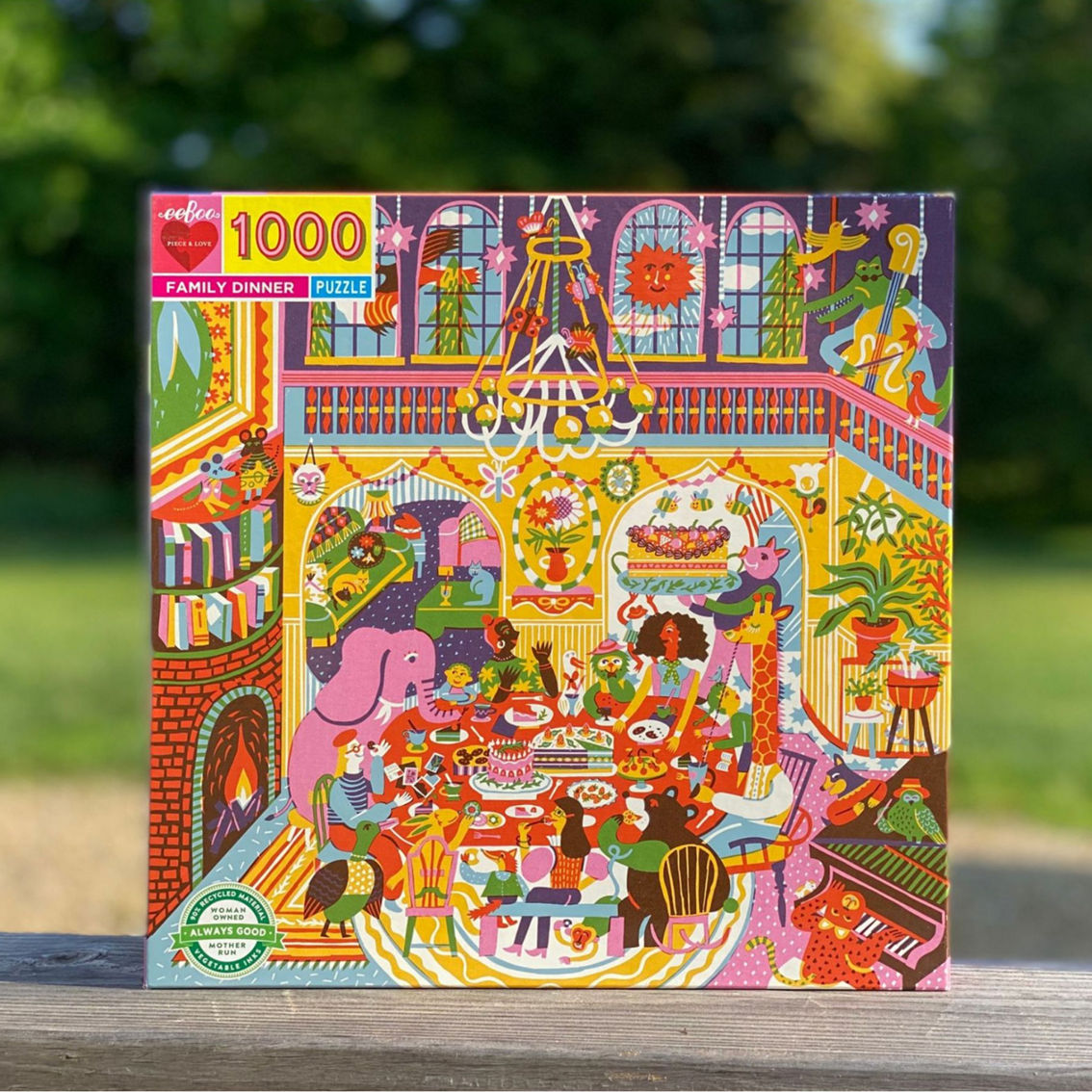 Family Dinner Night Square Jigsaw Puzzle 1000 pc. - Image 5 of 6