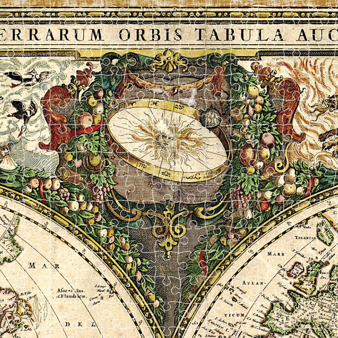 Mindbogglers Gold: Vintage World Map 1500 pc. Puzzle - Image 6 of 8