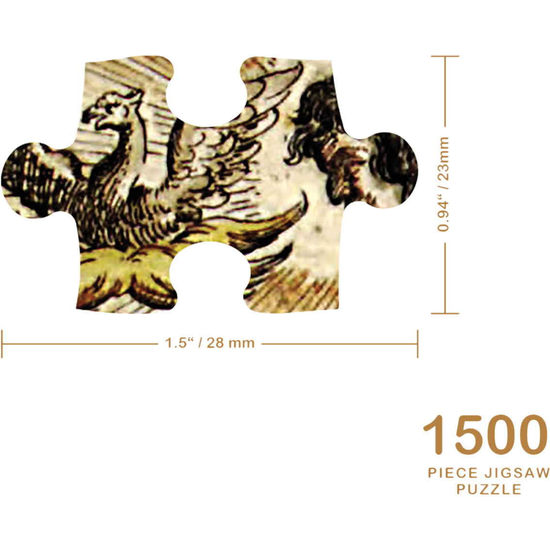 Mindbogglers Gold: Vintage World Map 1500 pc. Puzzle - Image 7 of 8