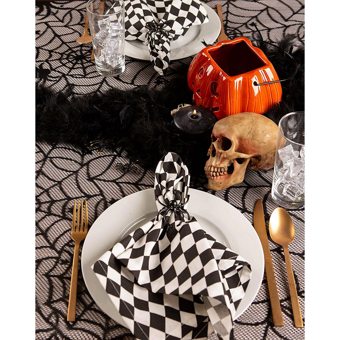 Design Imports 54 in. x 72 in. Halloween Lace Tablecloth - Image 4 of 9