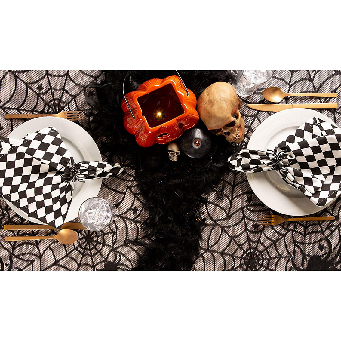 Design Imports 54 in. x 72 in. Halloween Lace Tablecloth - Image 5 of 9