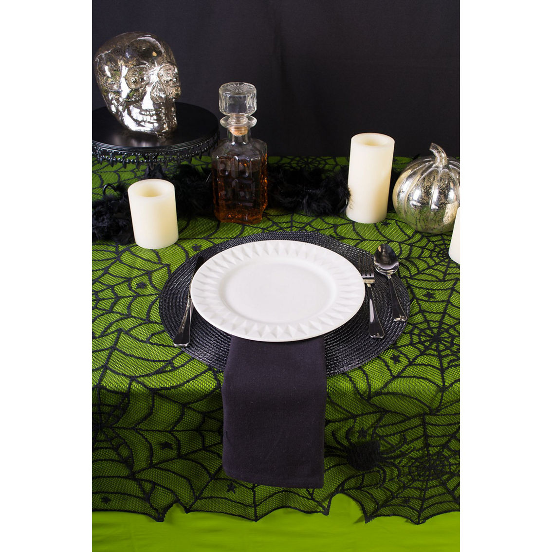 Design Imports 54 in. x 72 in. Halloween Lace Tablecloth - Image 7 of 9
