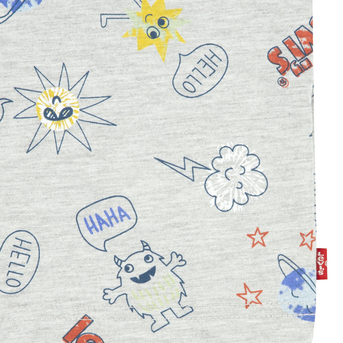 Levi's Little Boys Monster Doodle Tee and Shorts 2 pc. Set - Image 3 of 3