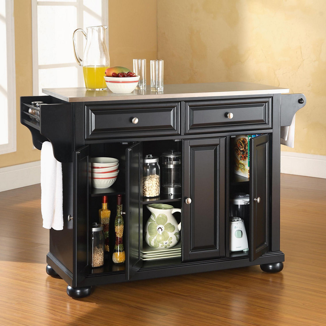 Crosley Furniture Alexandria Stainless Steel Top Full Size Kitchen Island/Cart - Image 4 of 4