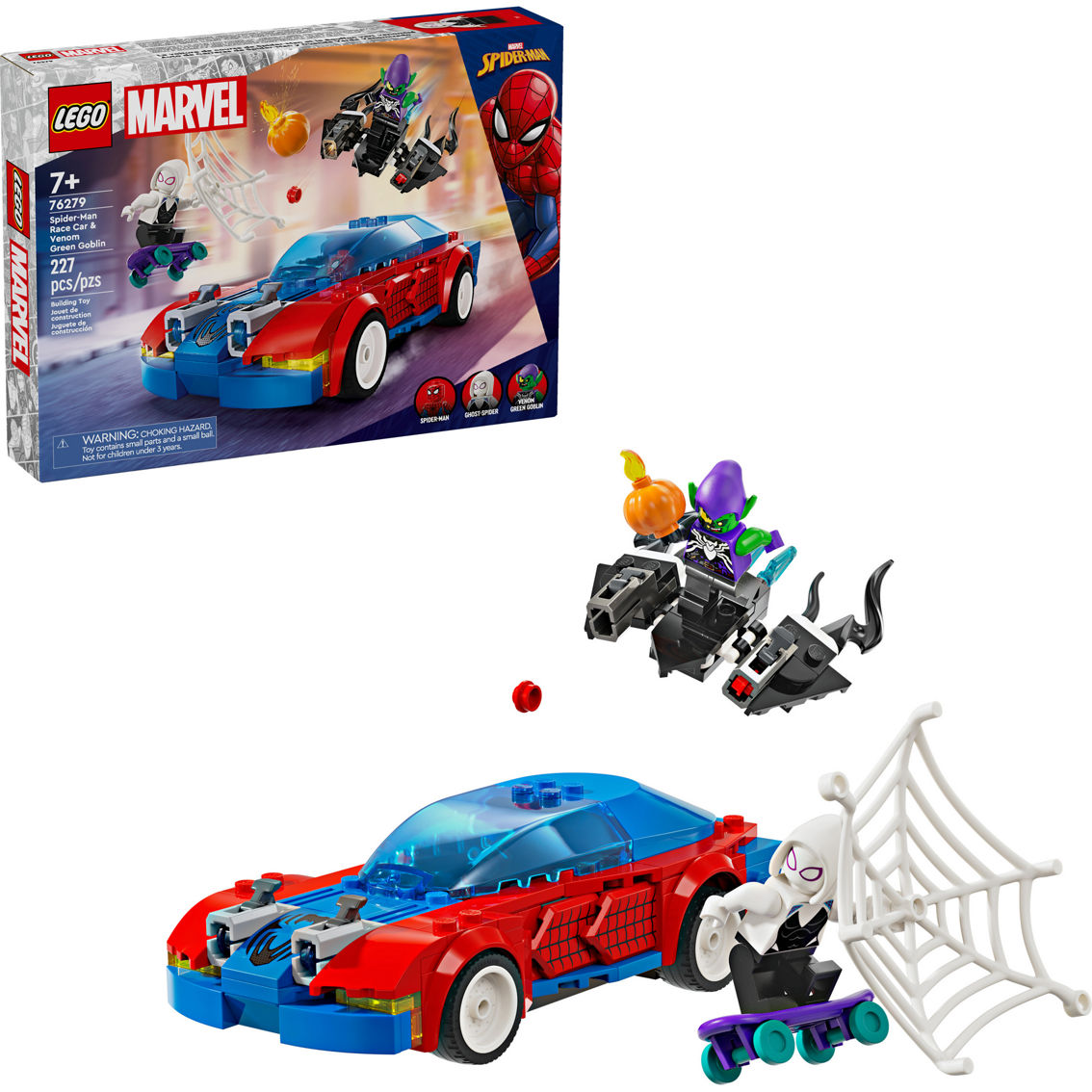 LEGO Marvel Spider-Man Race Car & Venom Green Goblin 76279 - Image 3 of 10