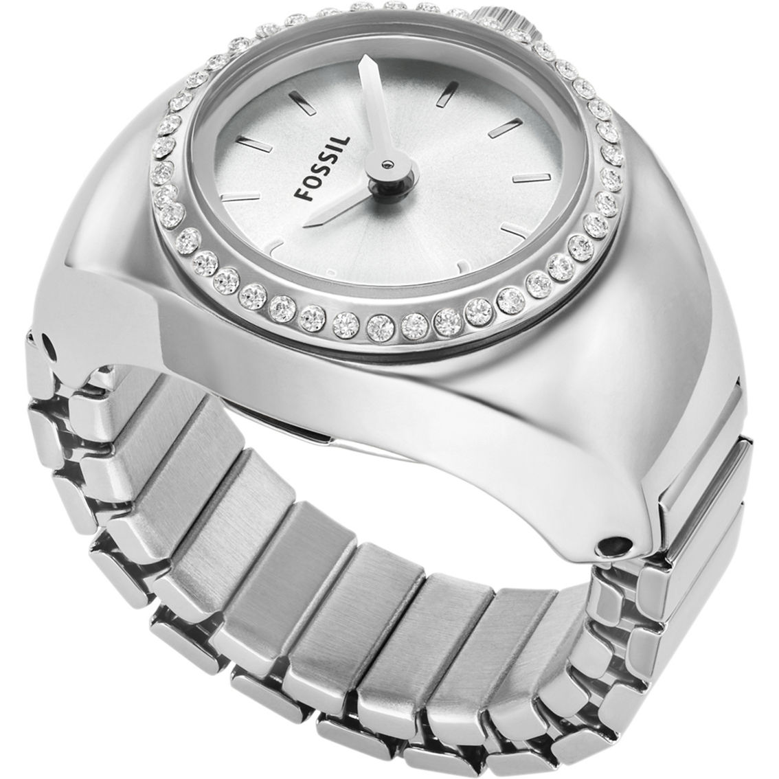 Fossil Women's Topring Three Hand Stainless Steel Watch | Stainless ...