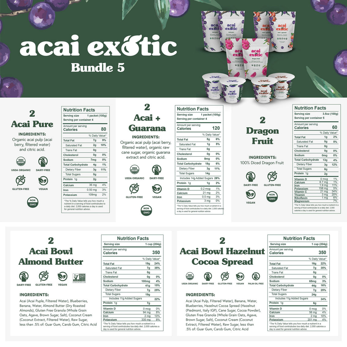 Acai Exotic Variety Bowl 10 pk. - Image 2 of 2