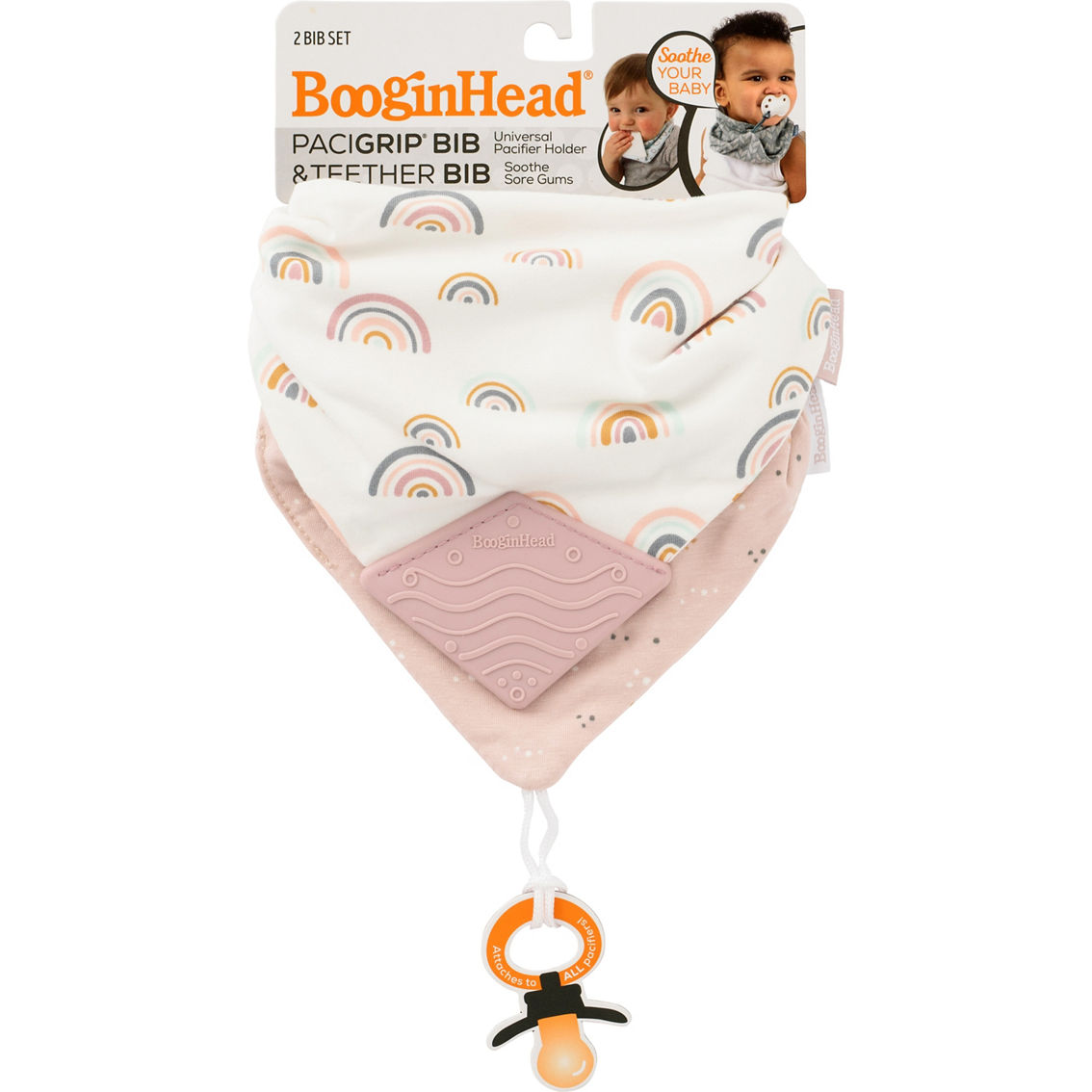 BooginHead Teether and PaciGrip Bib 2 pk. - Image 2 of 2
