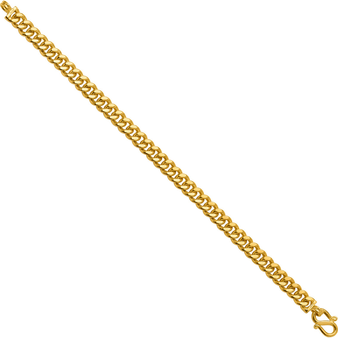 24K Pure Gold 7.2mm Solid Curb Chain 8 in. Bracelet - Image 3 of 5