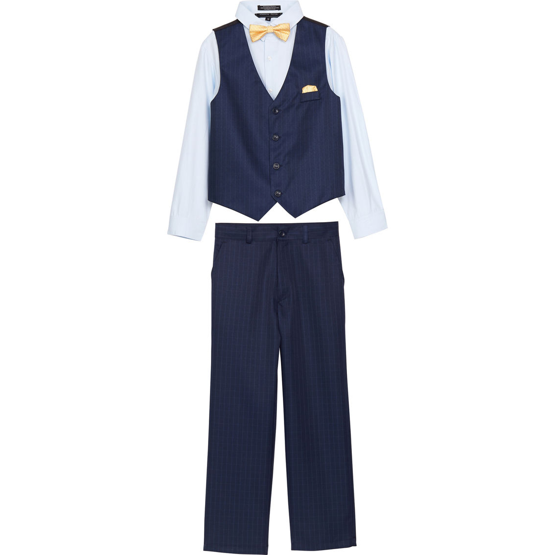Andrew Fezza Boys Navy Woven Vest 4 Pc. Set | Boys 8-20 | Clothing ...