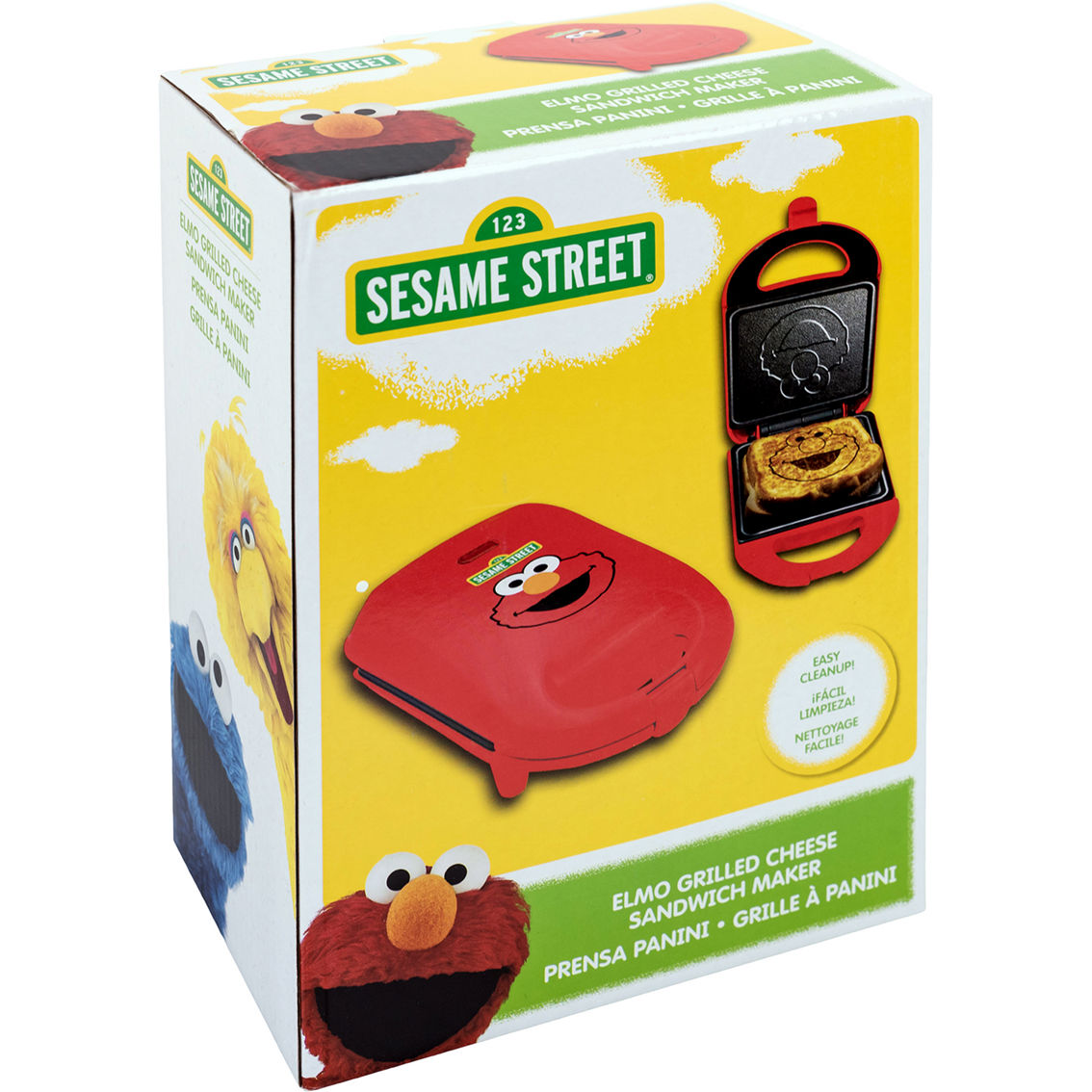 Uncanny Brands Elmo Mini Waffle Maker - Sesame Street Kitchen Appliance - Red