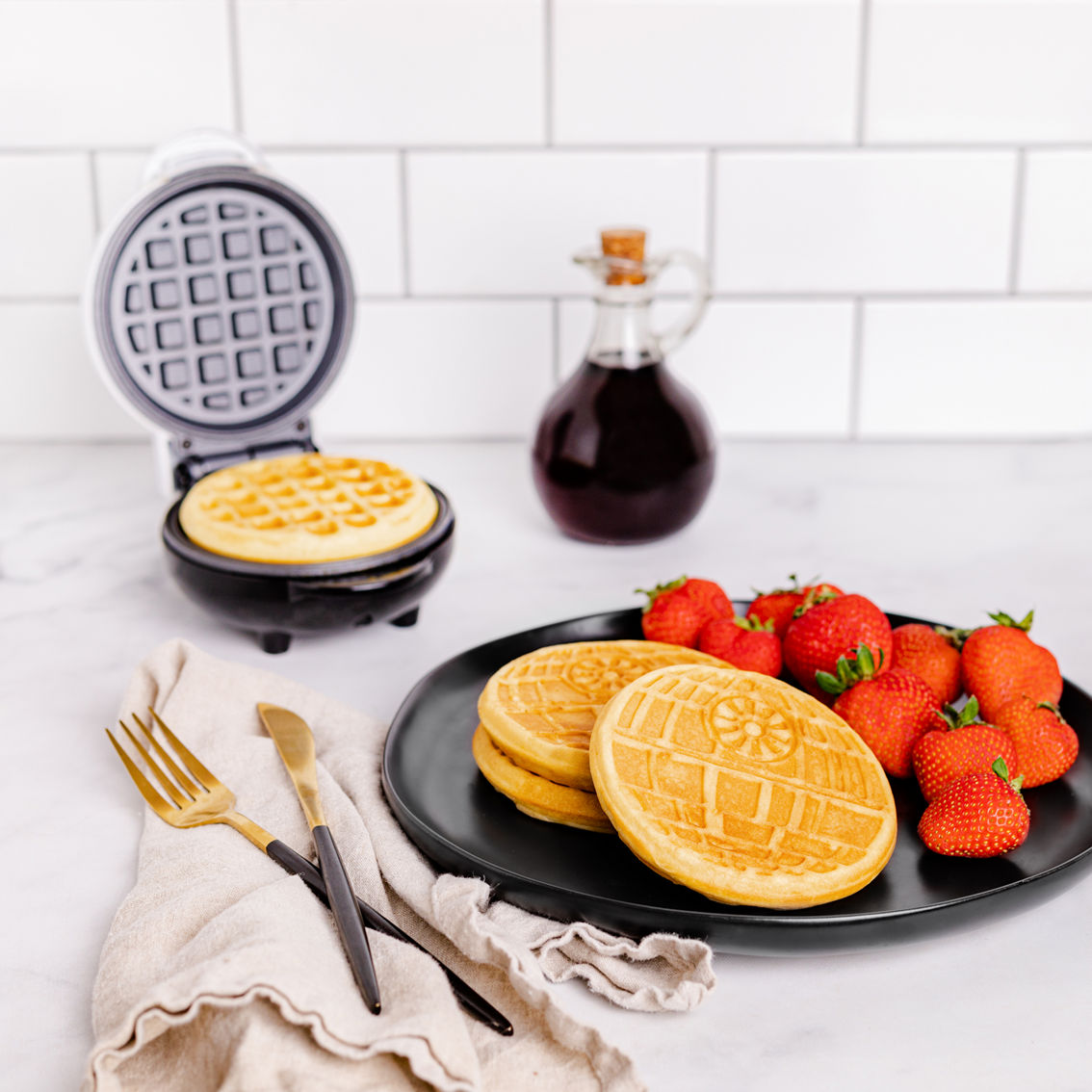 Uncanny Brands Star Wars Death Star Mini Waffle Maker - Image 8 of 8