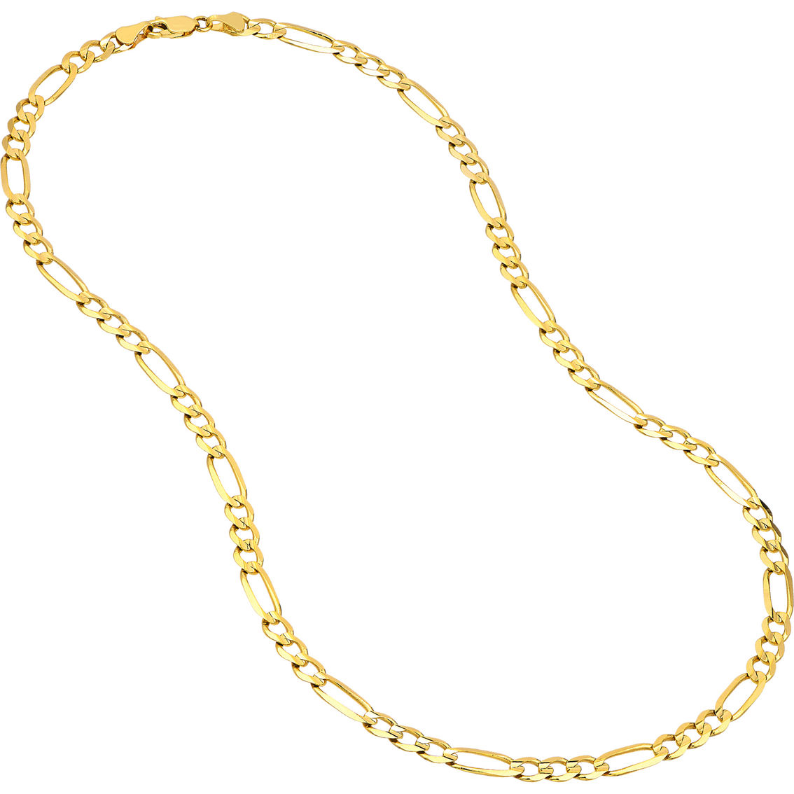 14K Yellow Gold 5.8MM Solid Concave Light Figaro Necklace 22 in. - Image 2 of 4
