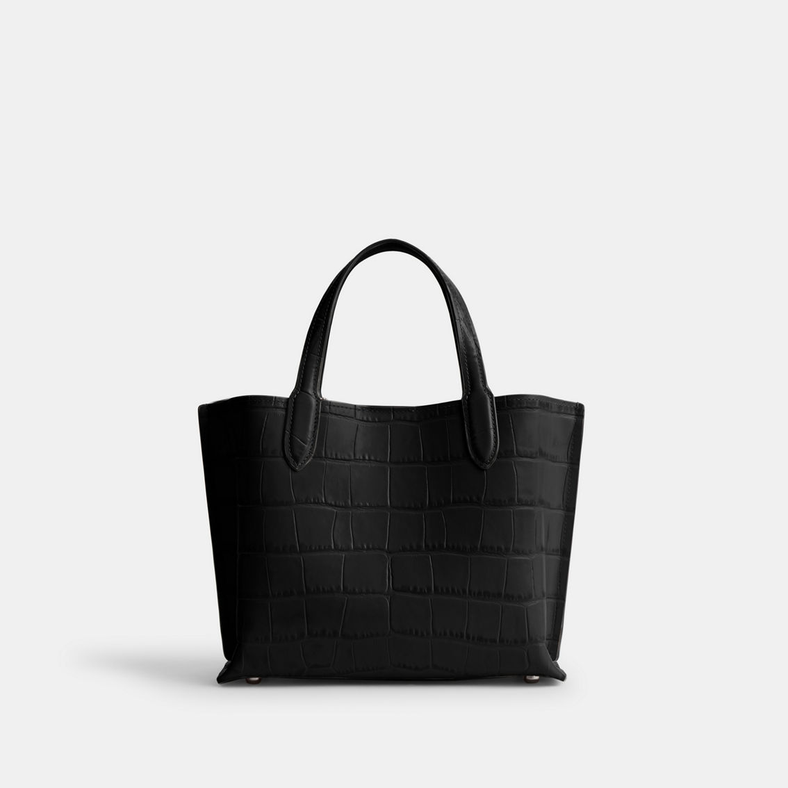 Coach Embossed Croc Willow Tote 24, Black Multi - Image 2 of 5