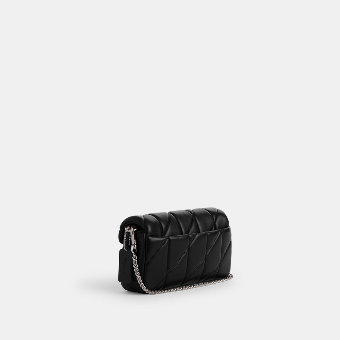 COACH Quilted Pillow Leather Tabby Wristlet with Chain, Black - Image 3 of 6