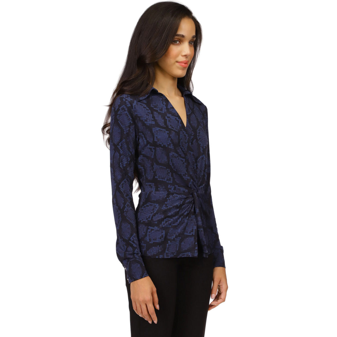 Michael Kors Snake Twist Front Collared Shirt - Image 3 of 4