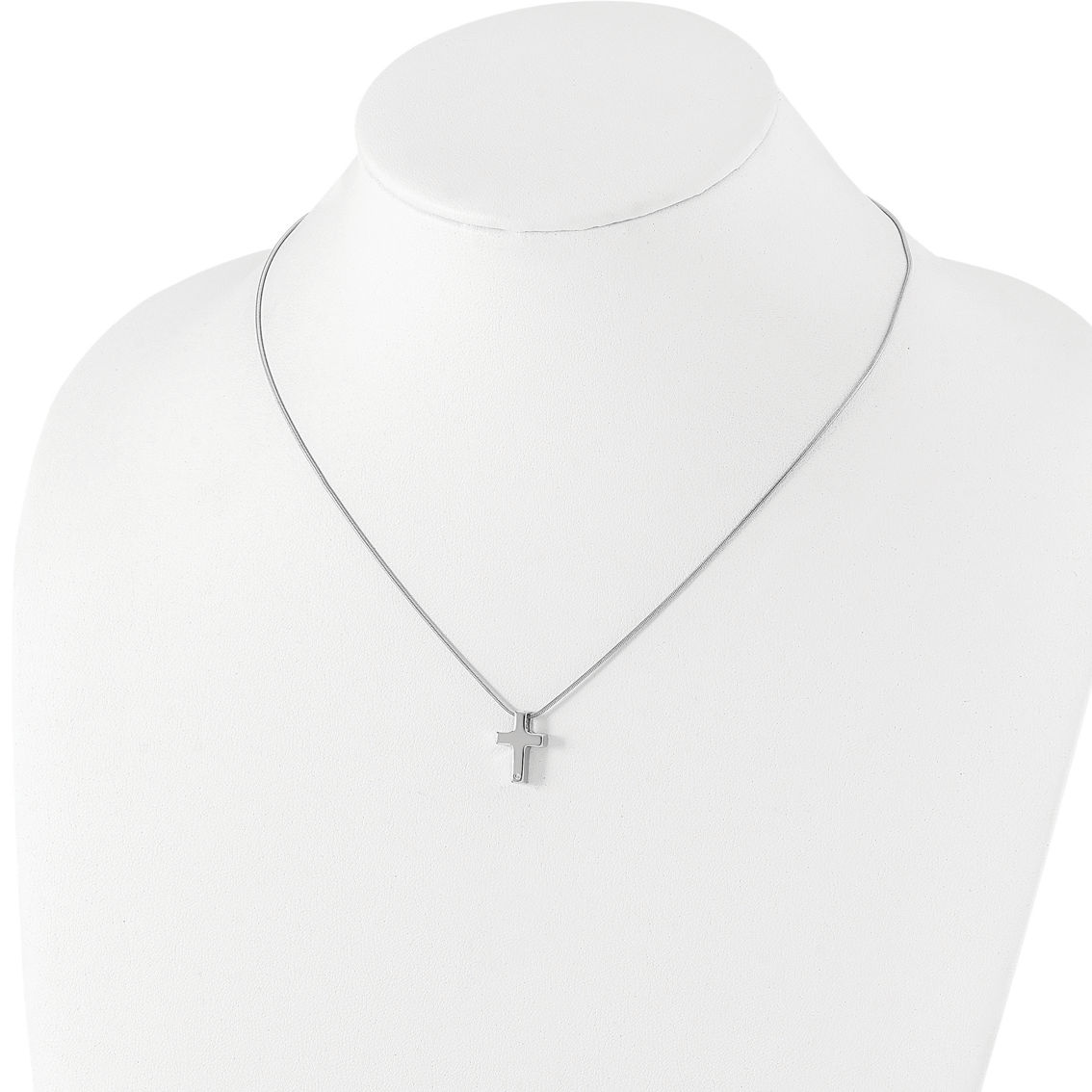 White Ice Sterling Silver Diamond Accent Cross Pendant - Image 3 of 3