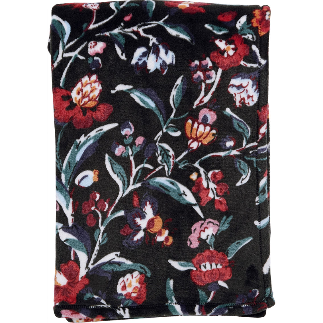 Vera Bradley Plush Throw Blanket, Perennials Noir - Image 2 of 3