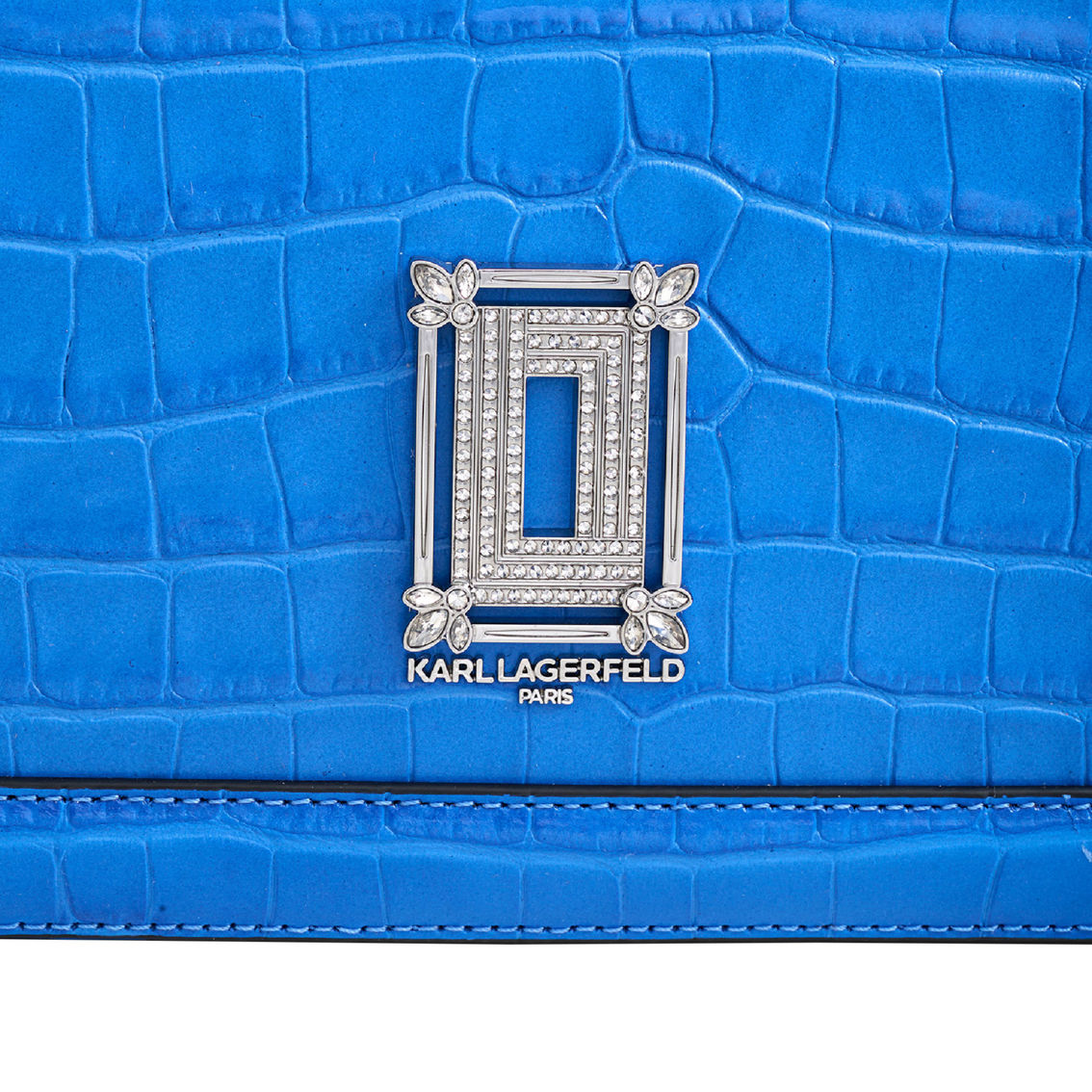 Karl Lagerfeld Simone Deep Lagoon Demi Shoulder Bag - Image 4 of 4