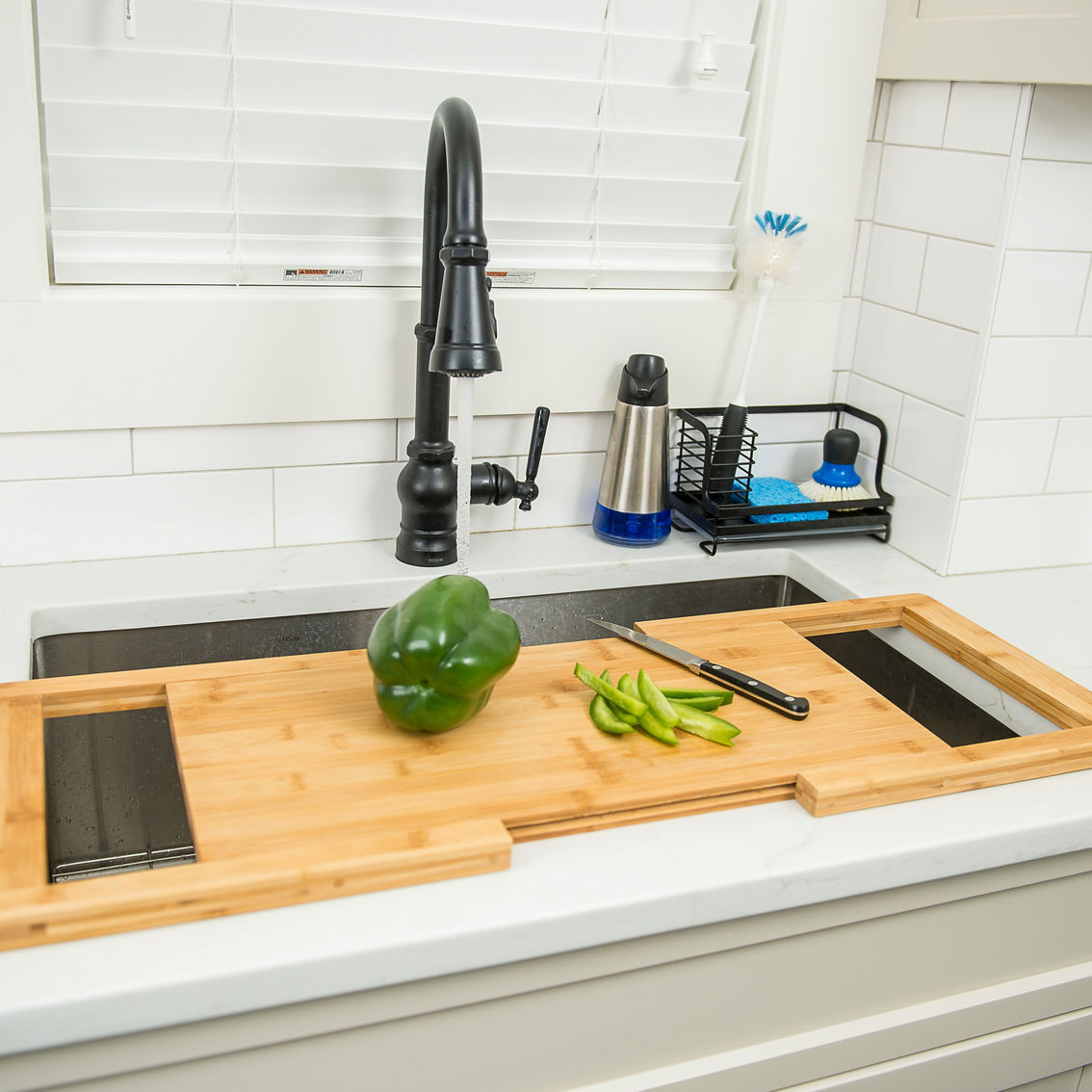 Lipper Bamboo Over The Sink Expandable Cutting Board - Image 8 of 10