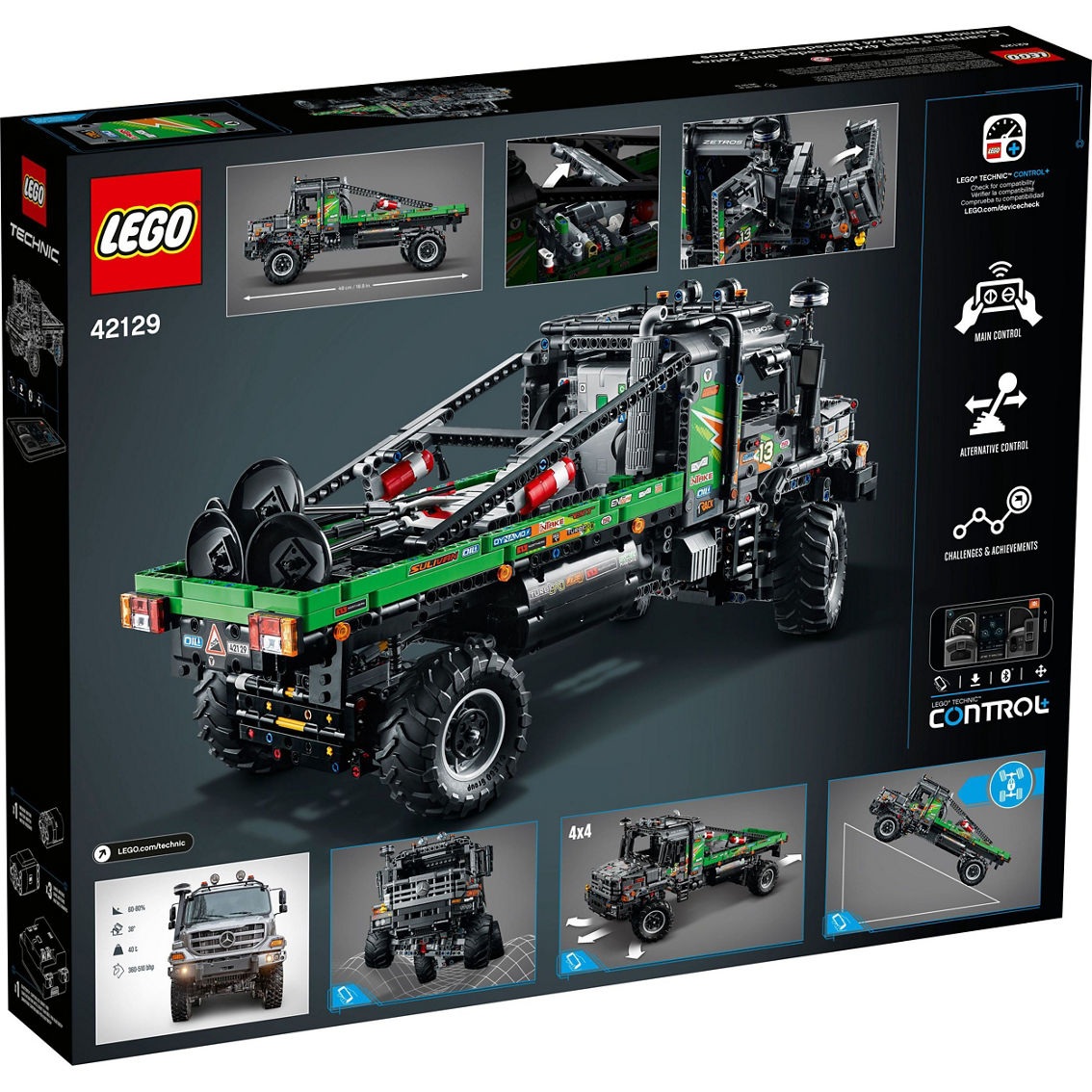 LEGO Technic App-Controlled 4x4 Mercedes-Benz Zetros Trial Truck 42129 - Image 2 of 10