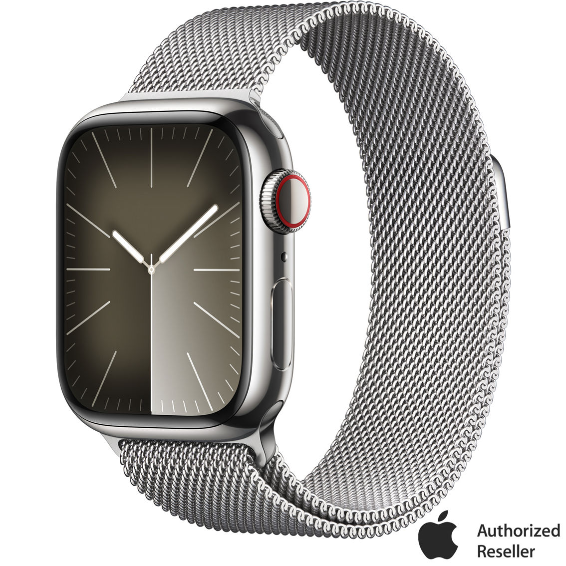 Apple Watch Series 9 GPS Cell 41mm Stainless Steel Milanese Loop Band - Image 2 of 10