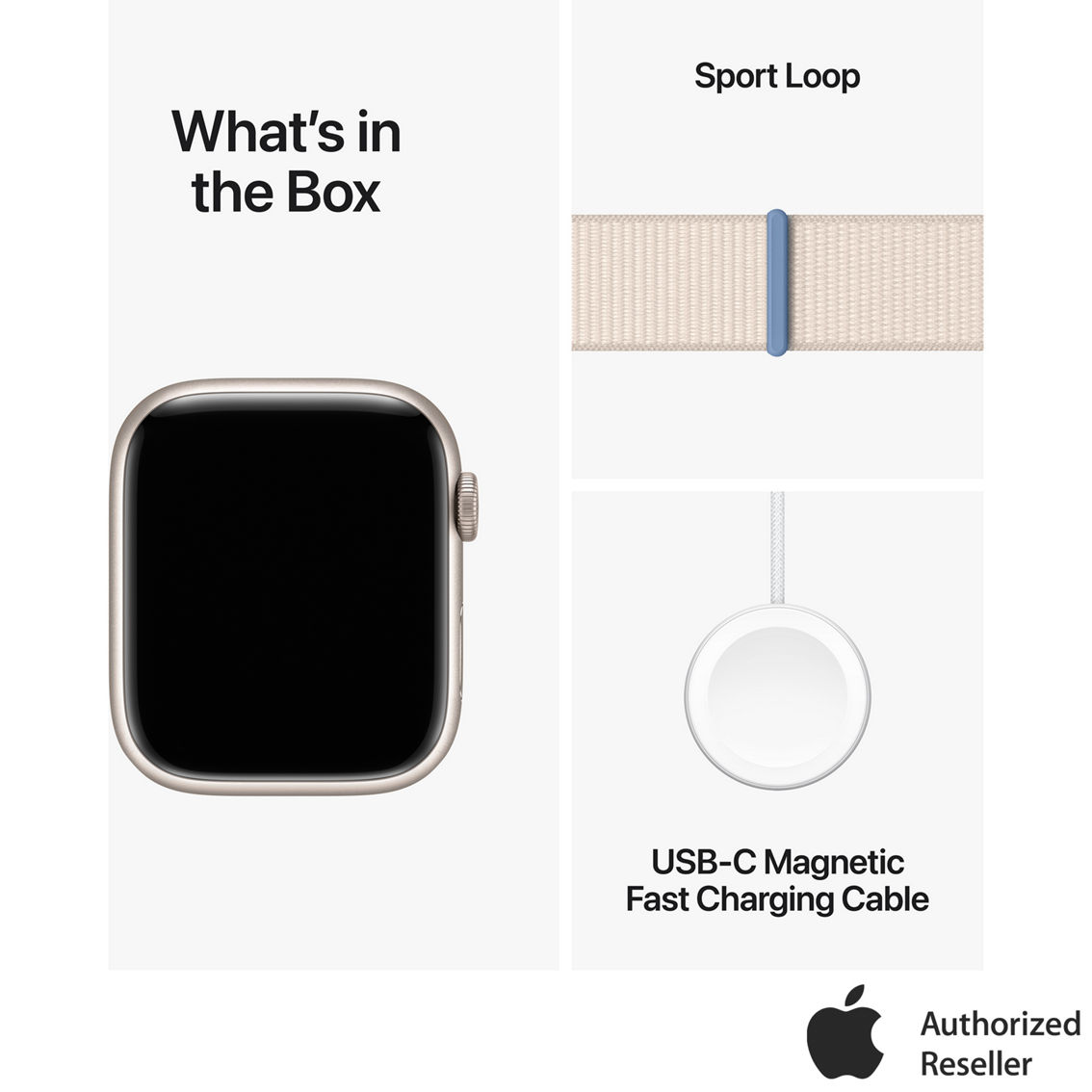 Apple Watch Series 9 GPS Cell 45mm Aluminum Case with Sport Loop Band - Image 9 of 10