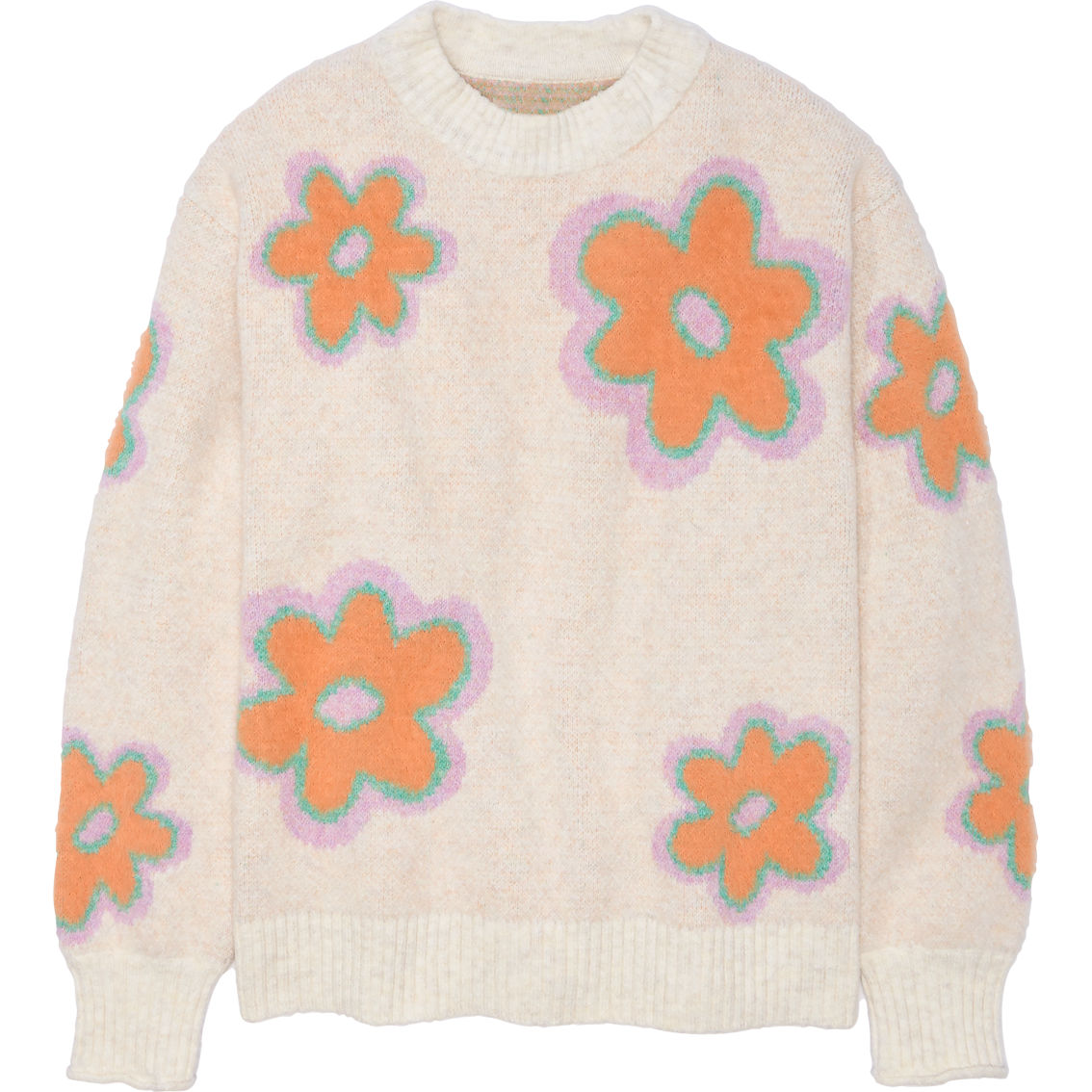 American Eagle Whoa So Soft Floral Crewneck Sweater | Sweaters ...