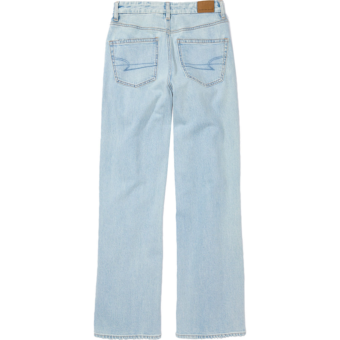 American Eagle Juniors Strigid Curvy Super High Waisted Ripped Baggy Straight Jeans - Image 2 of 2