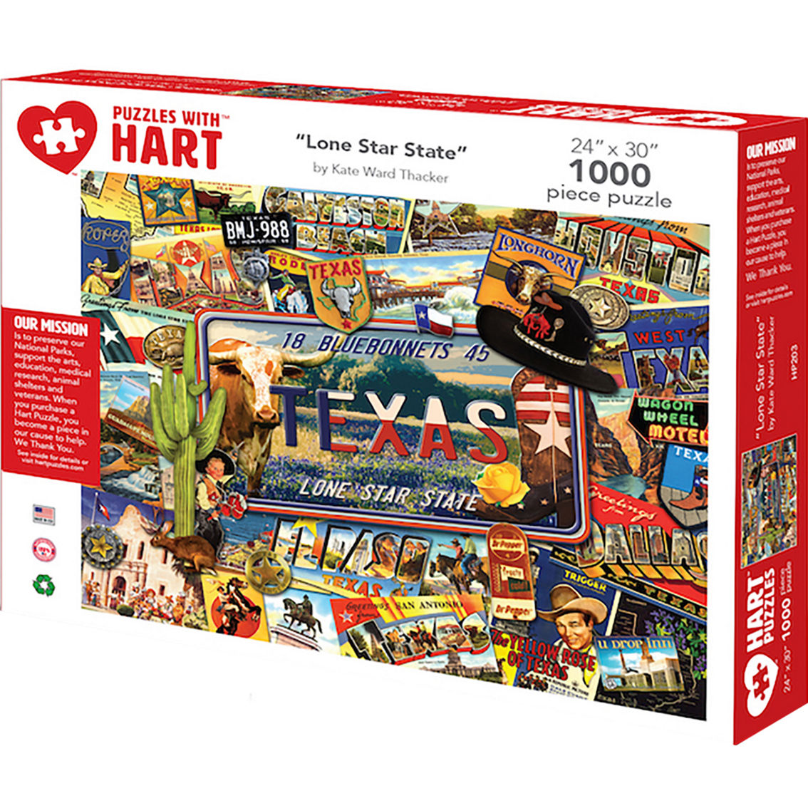 Hart Puzzles Lone Star State 1,000 pc. Puzzle - Image 2 of 6