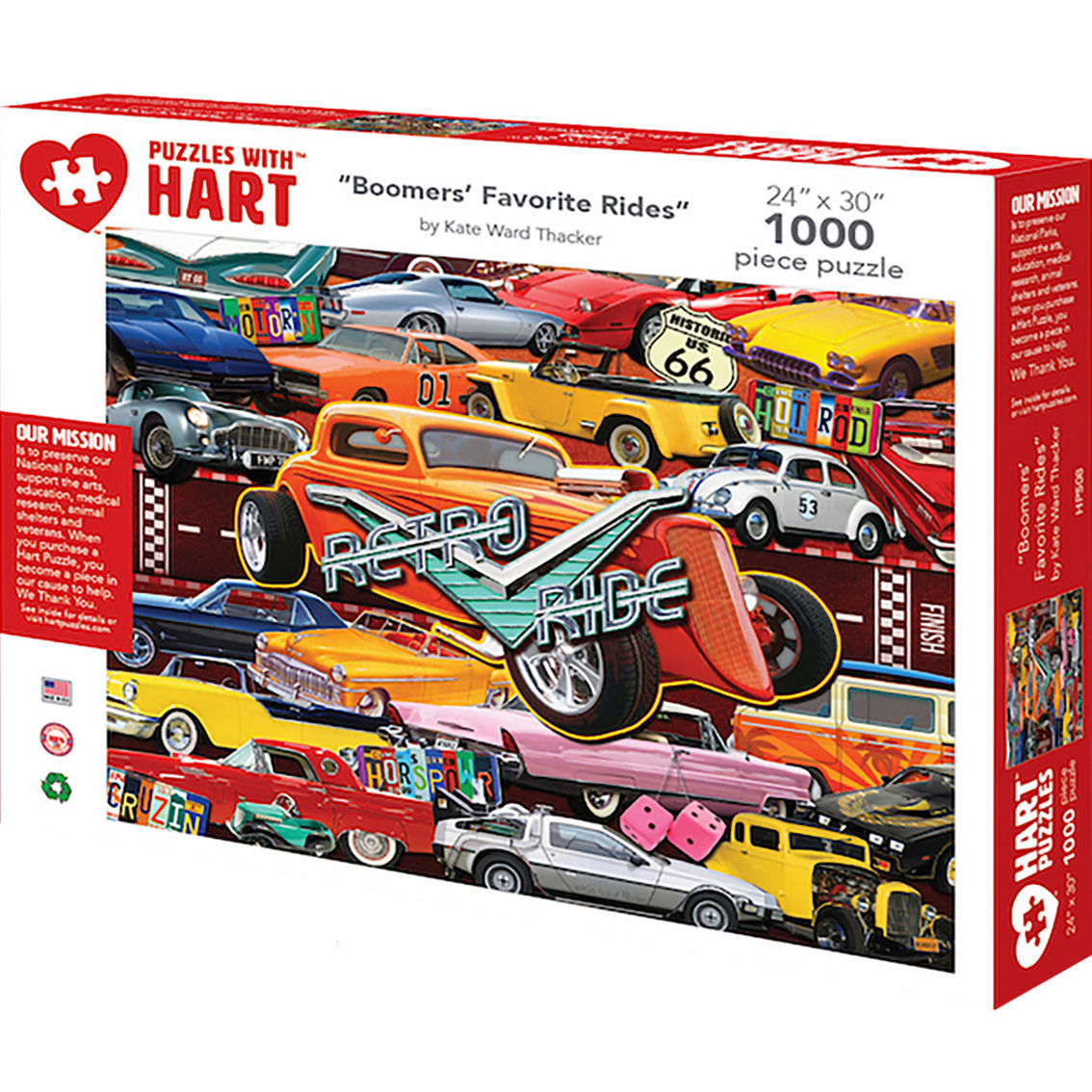 Hart Puzzles Boomers' Favorite Rides 1000 pc. Puzzle - Image 2 of 6