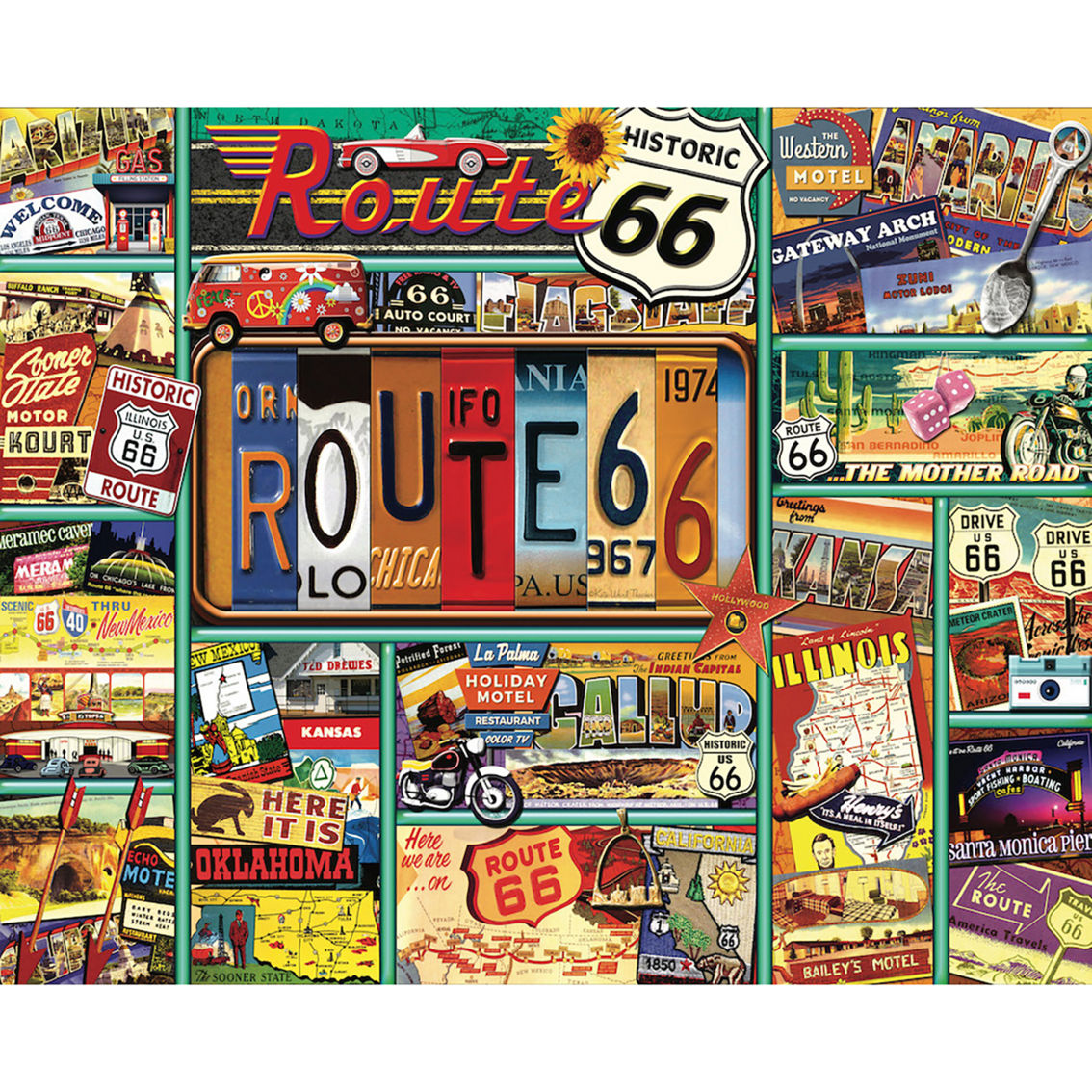 Hart Puzzles Route 66 1,000 pc. Puzzle - Image 3 of 6