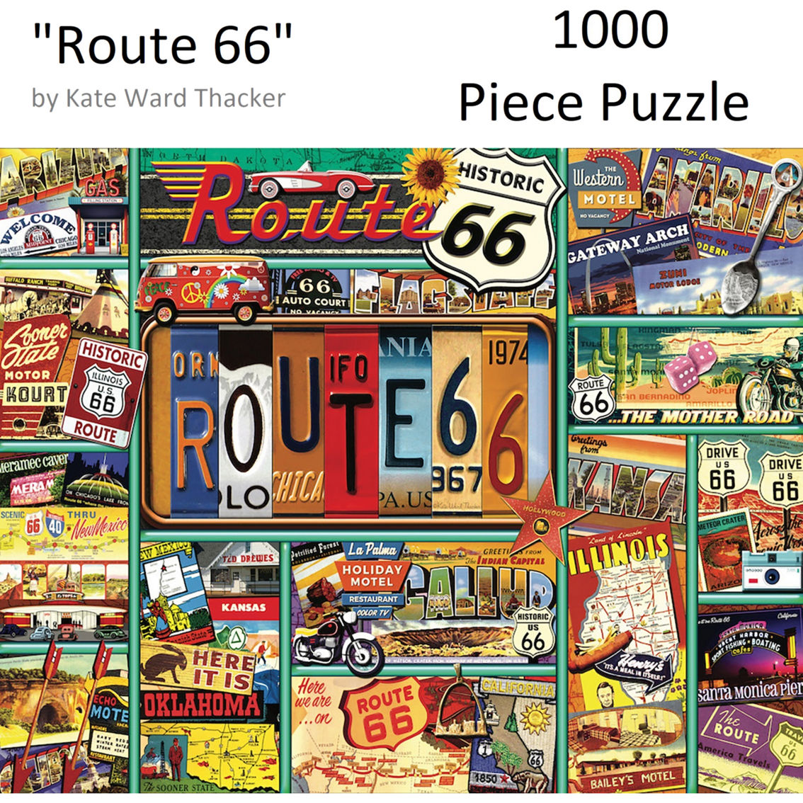Hart Puzzles Route 66 1,000 pc. Puzzle - Image 4 of 6