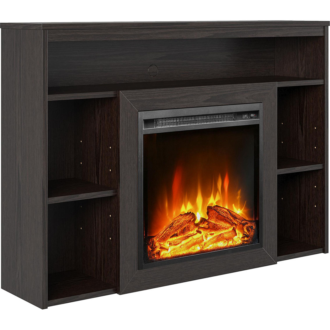 Ameriwood Home Alwick Mantel with Electric Fireplace, Espresso - Image 2 of 6