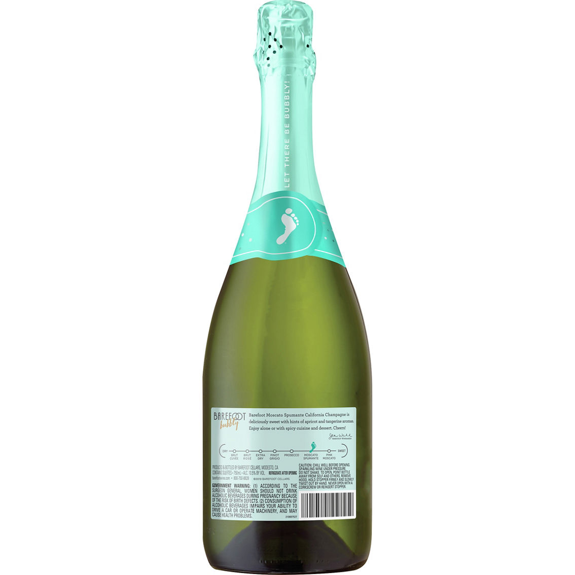 Barefoot Bubbly Moscato Spumante Champagne 750ml - Image 2 of 2