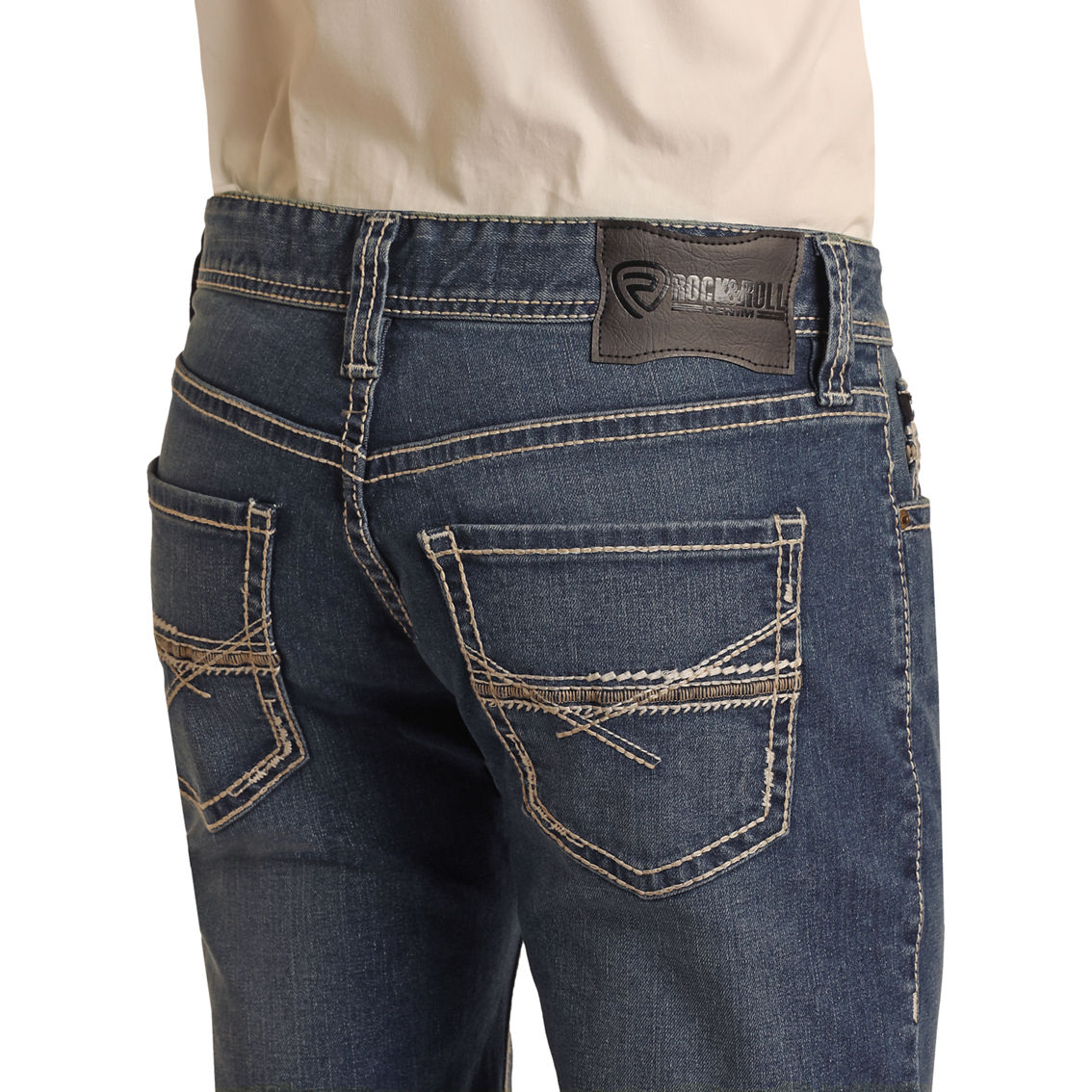 Rock & Roll Denim Pistol Regular Fit Straight Leg Jeans - Image 3 of 3