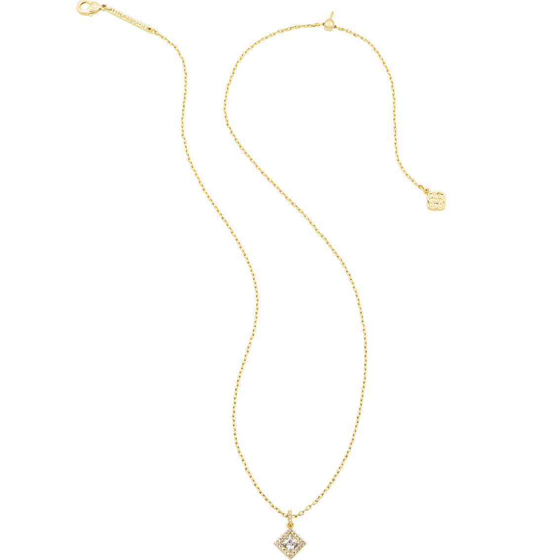 Kendra Scott Gracie Pendant Necklace in Gold White Cubic Zirconia - Image 2 of 2