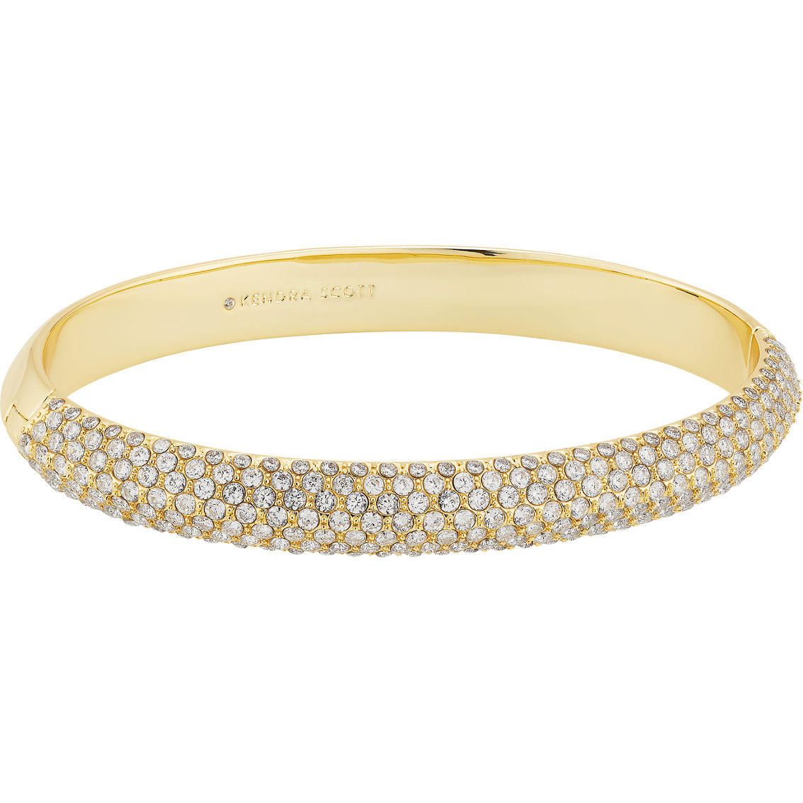 Kendra Scott Mikki Bangle Bracelet In Gold White Cubic Zirconia ...