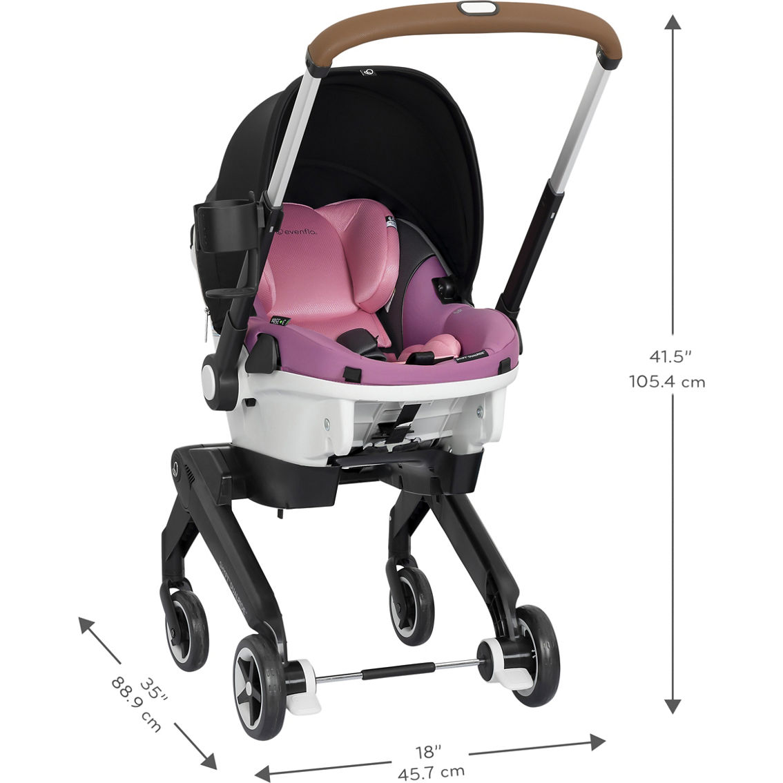 Evenflo Gold Shyft DualRide with Carryall Storage Infant Car Seat and Stroller - Image 5 of 8