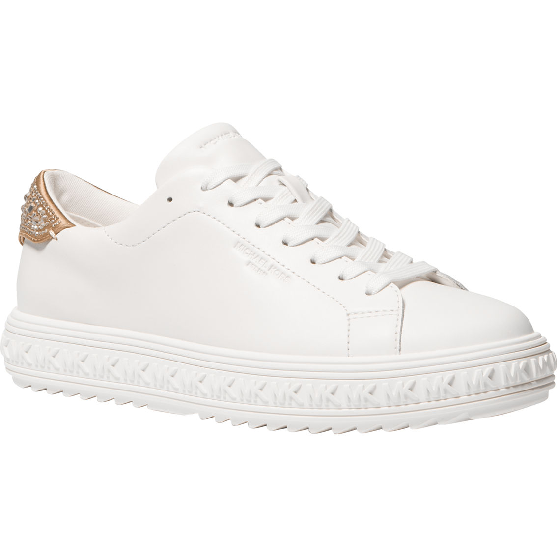 Michael Kors Grove Embellished Leather Sneakers | Sneakers | Shoes ...