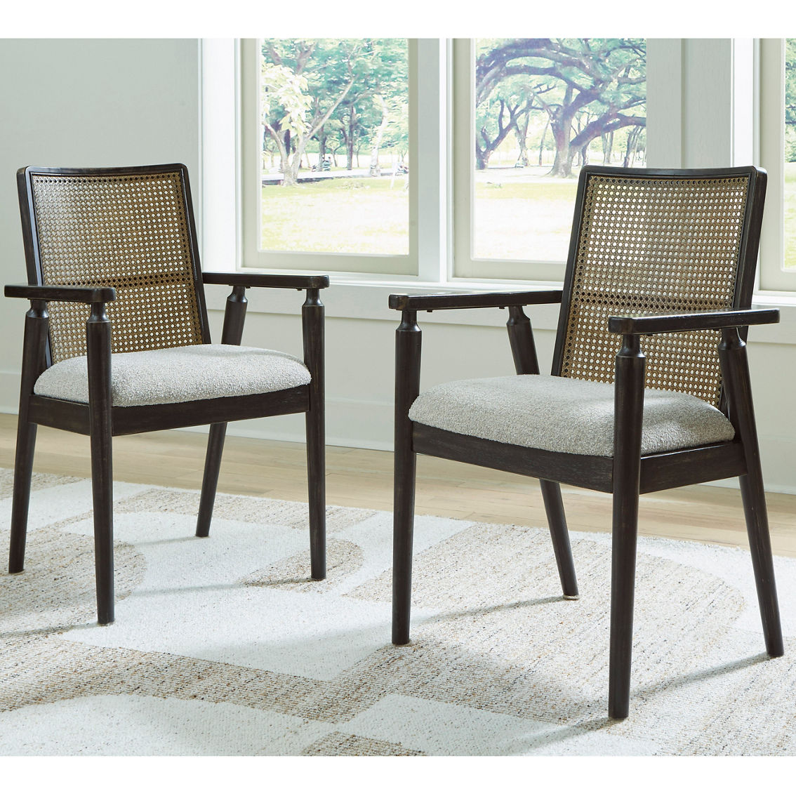 Signature Design by Ashley Galliden 7 pc. Dining Set: Table, 6 Arm Chairs - Image 3 of 6