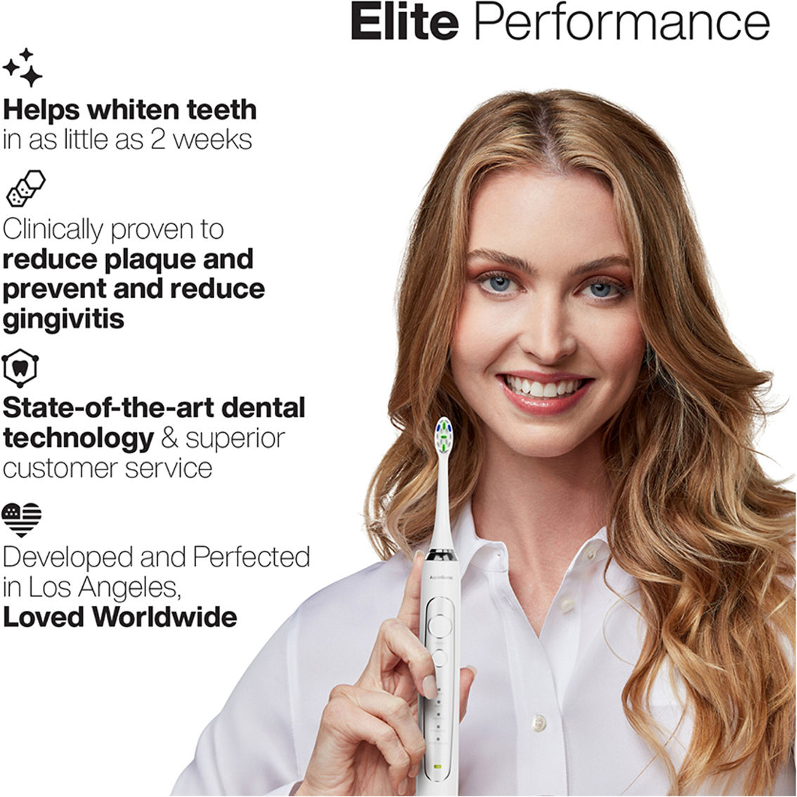 AquaSonic Elite Advanced Ultra Whitening Rechargeable Toothbrush Set - Image 6 of 7
